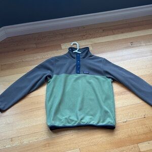 Patagonia Men’s Lightweight Snap-T Synchilla Fleece in Turquoise/Grey/Blue